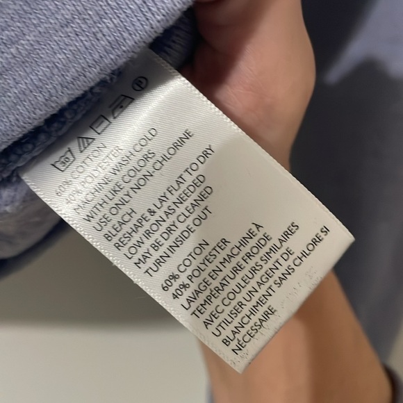 Silence + Noise Light Blue Black Studded Crew Sweatshirt Womens Size Small - Picture 4 of 7